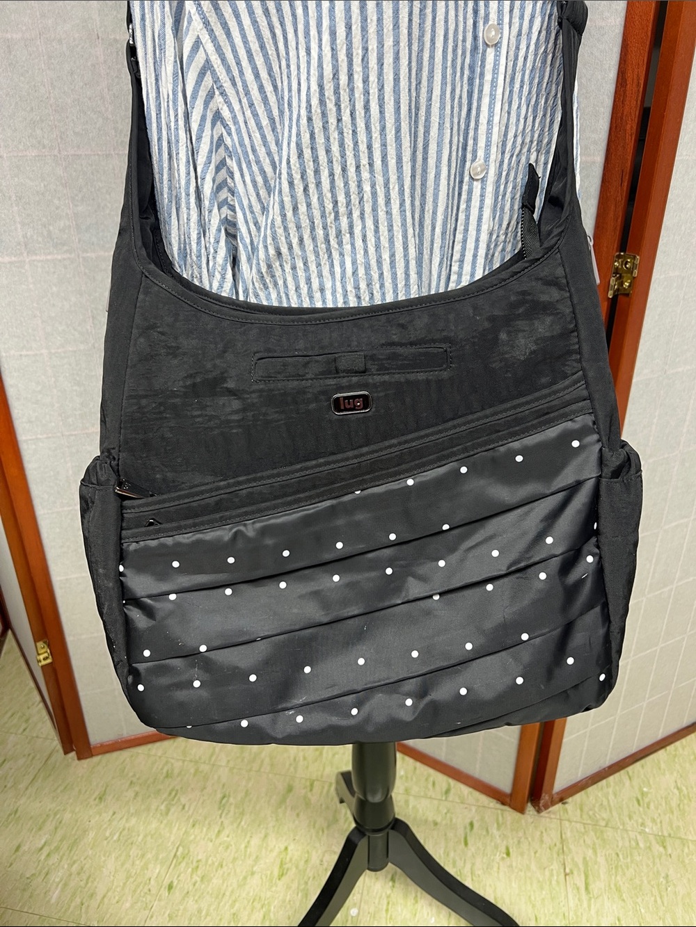 lug Black Polka Dot travel Bag